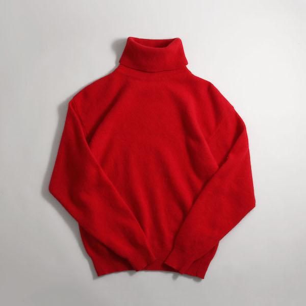 レディース] 90's~ アンゴラ混 タートルネックニット レッド