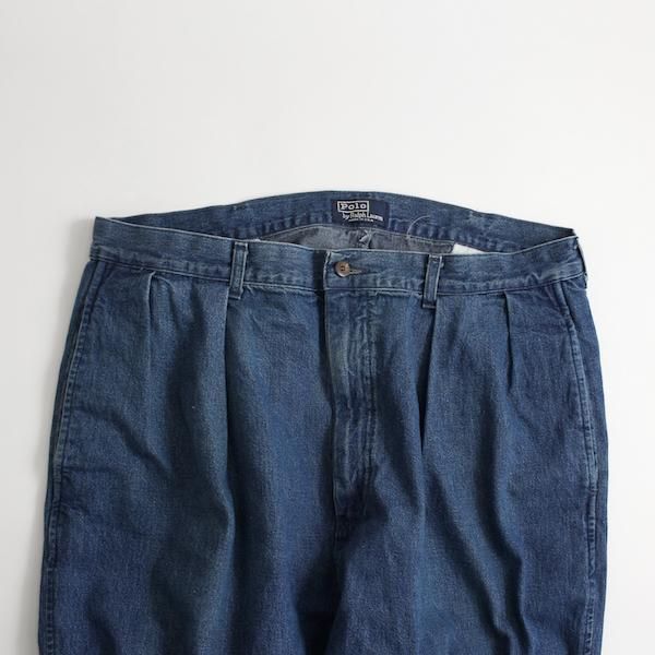 メンズ 80 S Usa製 オールド ラルフローレン デニムタックパンツ ワイド Ralph Lauren レディース 渋谷古着屋 通販 Mericca Webストア