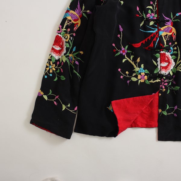 VINTAGE & ANTIQUE] レディース ~90's 刺繍シルクチャイナジャケット 