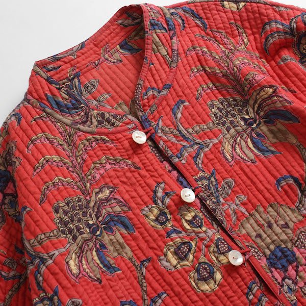 ヴィンテージ  70s インド綿キルティングジャケット  インド綿ワンピース