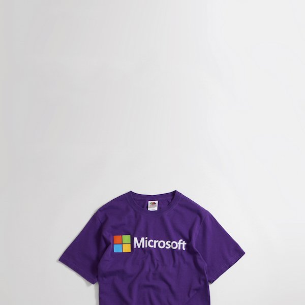 レディース] ユーズド マイクロソフト ロゴTシャツ パープル