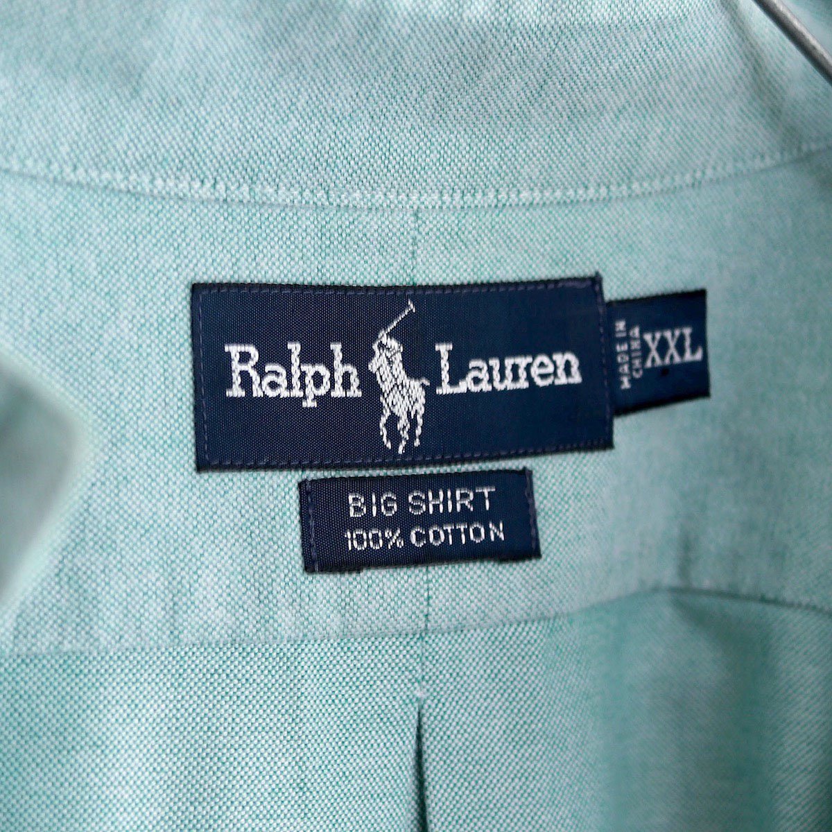 [レディース] ラルフローレン 半袖 超ビッグサイズシャツ グリーン [Ralph Lauren]
