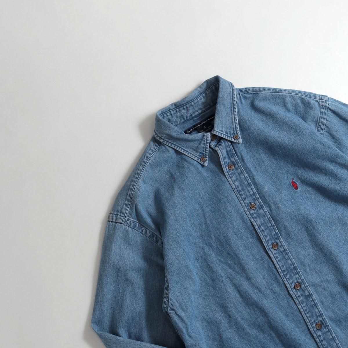 レディース] ラルフローレン デニムシャツ ボタンダウン [Ralph Lauren]