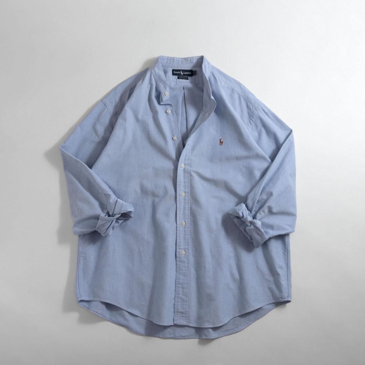 レディース ラルフローレン ビッグサイズ バンドカラーカスタムシャツ オックスフォード サックスブルー 2 Ralph Lauren レディース ラルフローレン ビッグサイズ バンドカラーカスタムシャツ オックスフォード サックスブルー 2 Ralph Lauren