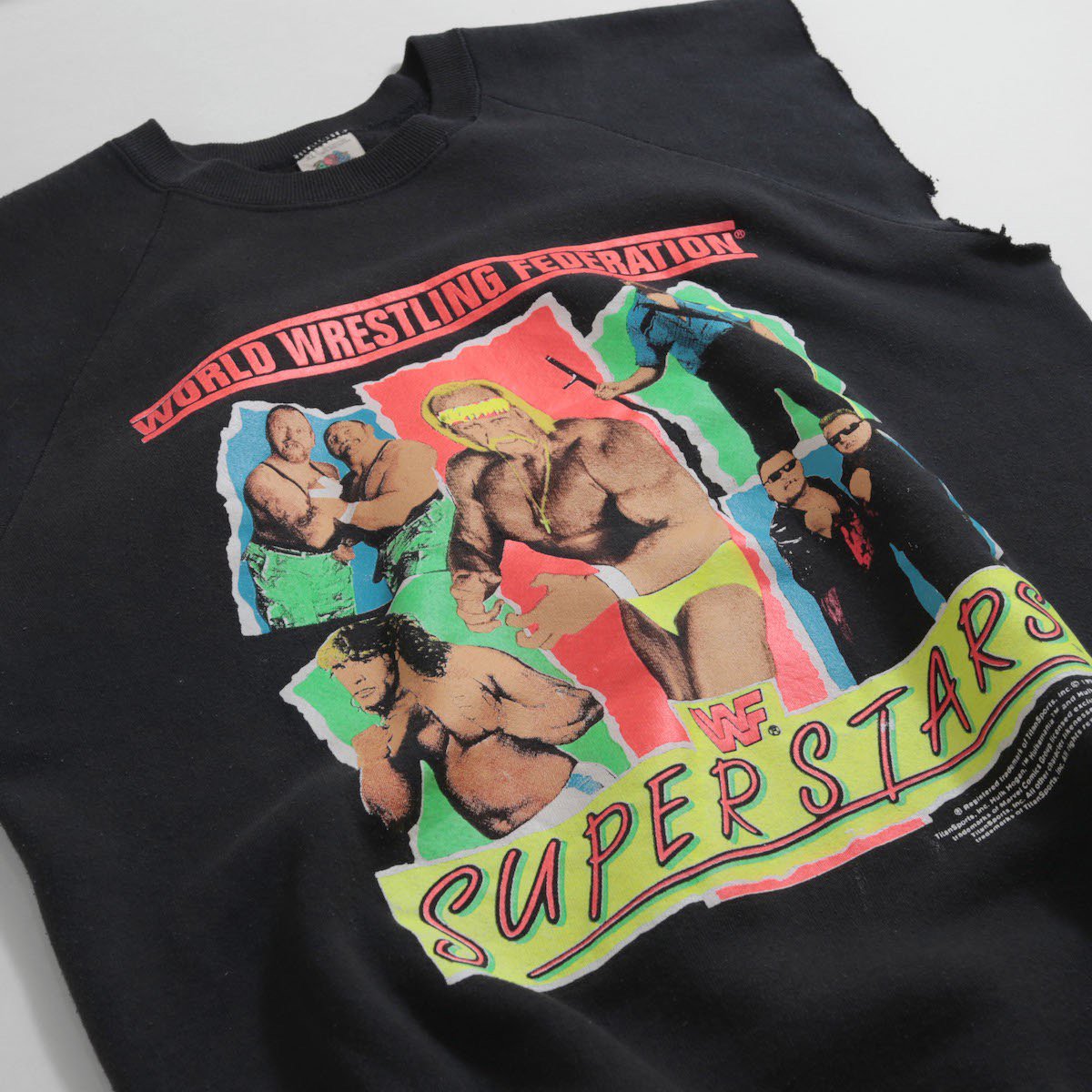 レディース] 1990s WWF カットオフスウェット ハルクホーガン プロレス ブラック