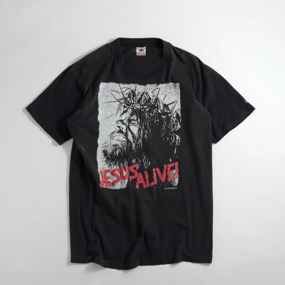 レディース] 1980s USA製 ヴィンテージ JESUS ALIVE ツアーTシャツ ブラック