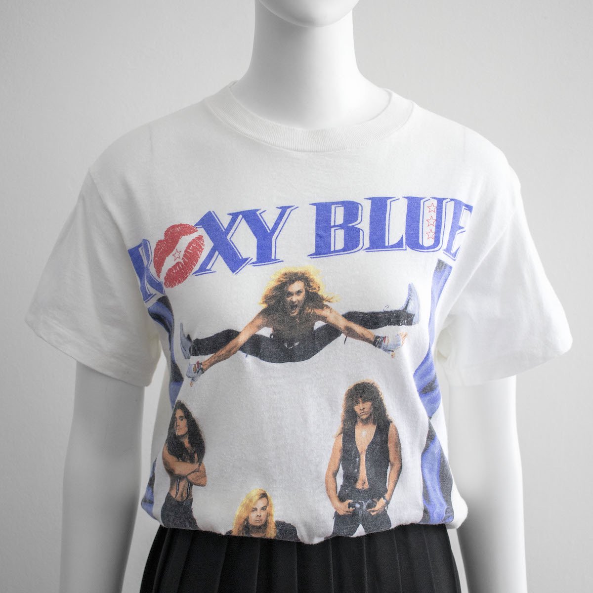 レディース] 1990s USA製 ROXY BLUE ヘヴィーメタルバンドTシャツ ホワイト