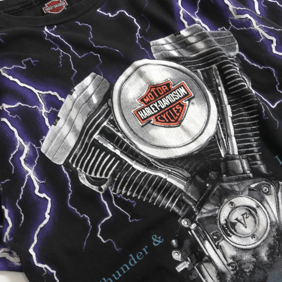 HARLEY DAVIDSON Tシャツ サンダー 雷 ハーレー ヴィンテージ