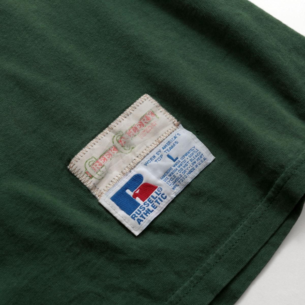 90s Russell カレッジフットボールtシャツ 90's RUSSELL Vネック フットボールTシャツ 