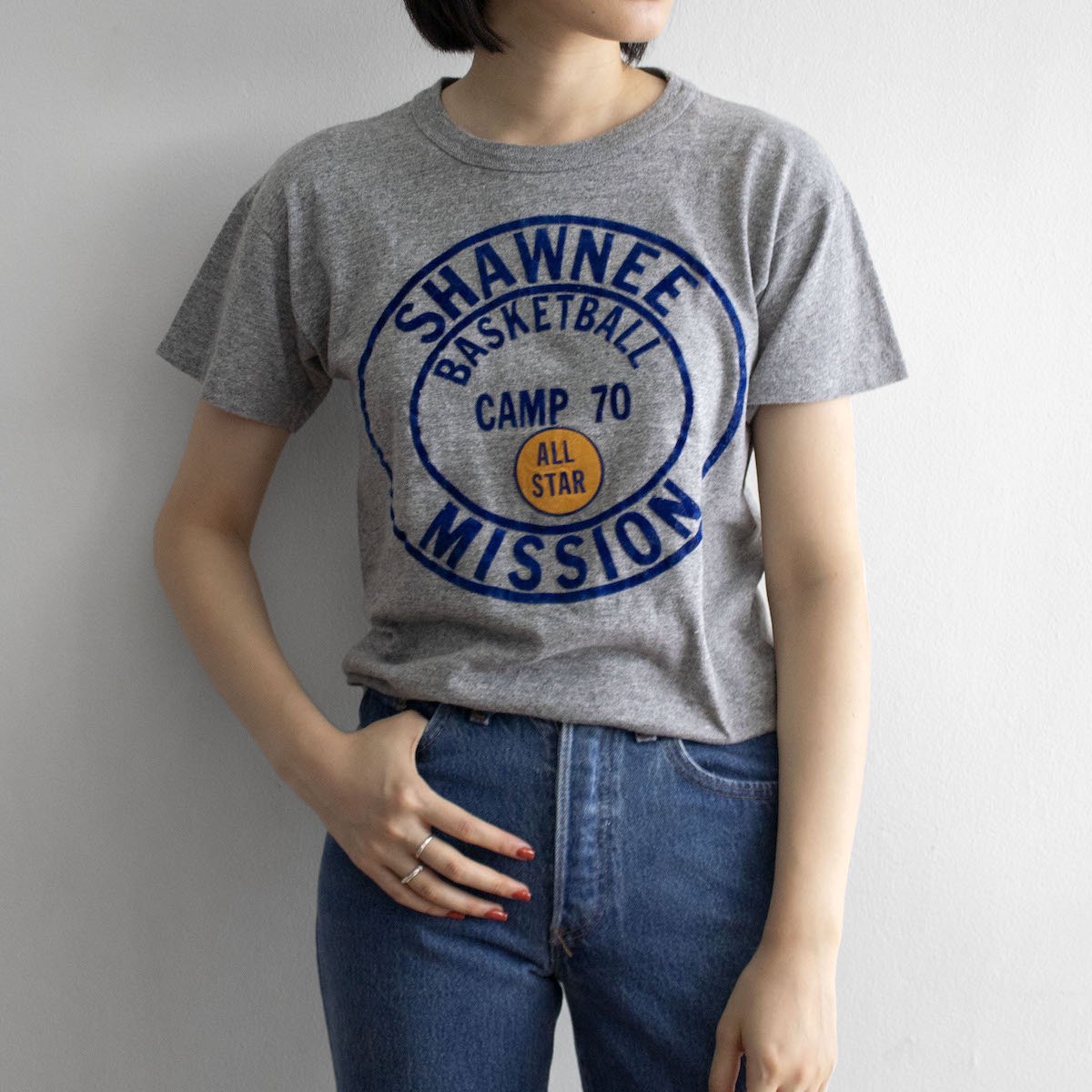 レディース] 1970s ヴィンテージ Tシャツ バスケットボール フロッキー