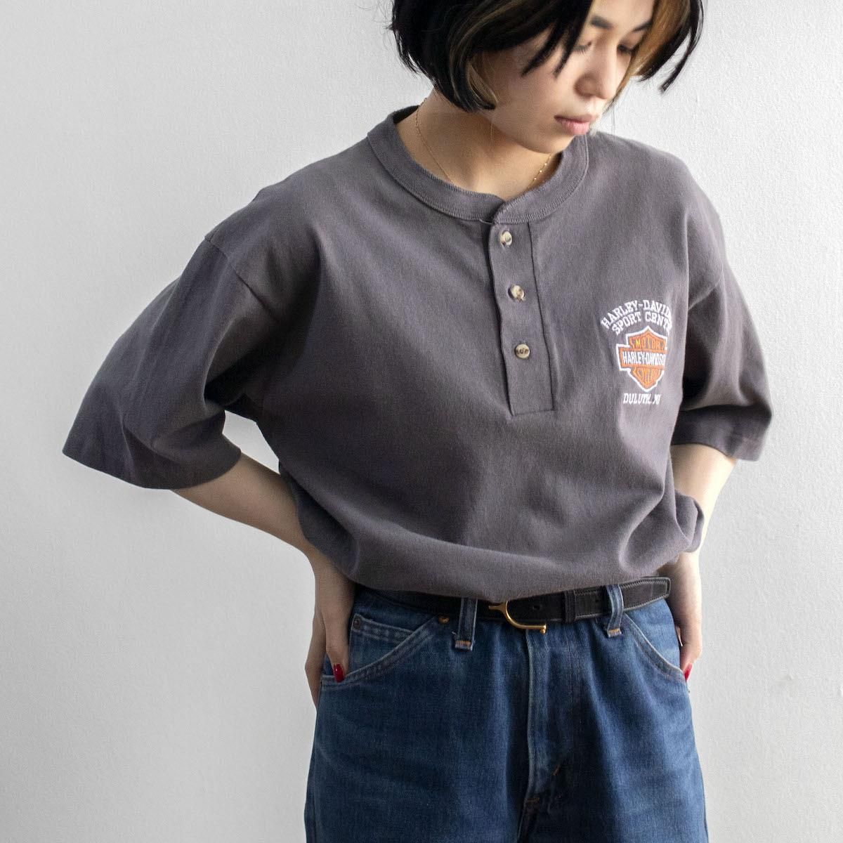 レディース] 1990s USA製 ハーレーダビッドソン ロゴ刺繍 Tシャツ ...