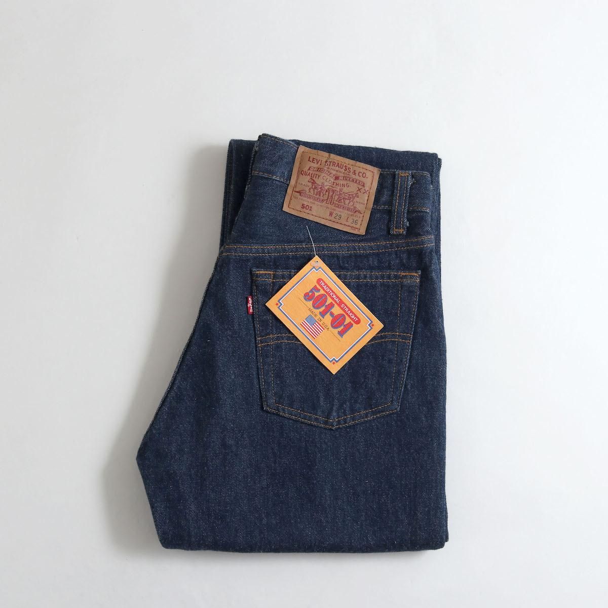 [レディース] 1990s デッドストック USA製 リーバイス 501 デニムパンツ 濃紺 ワンウォッシュ [Levi’s]