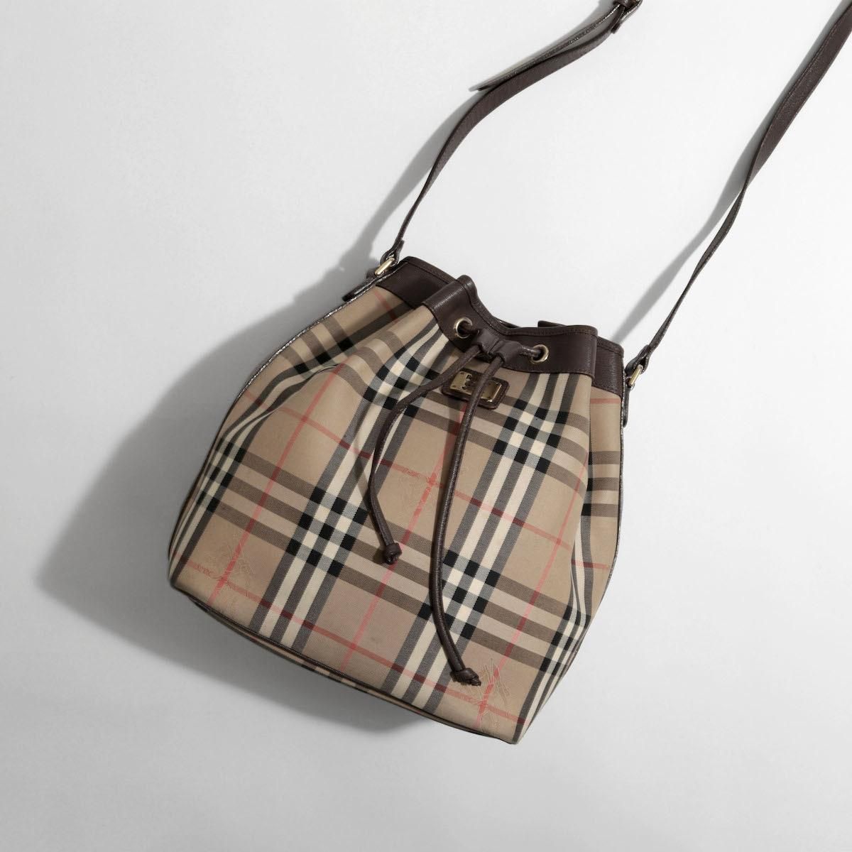 BURBERRY 巾着 ショルダーバッグ-