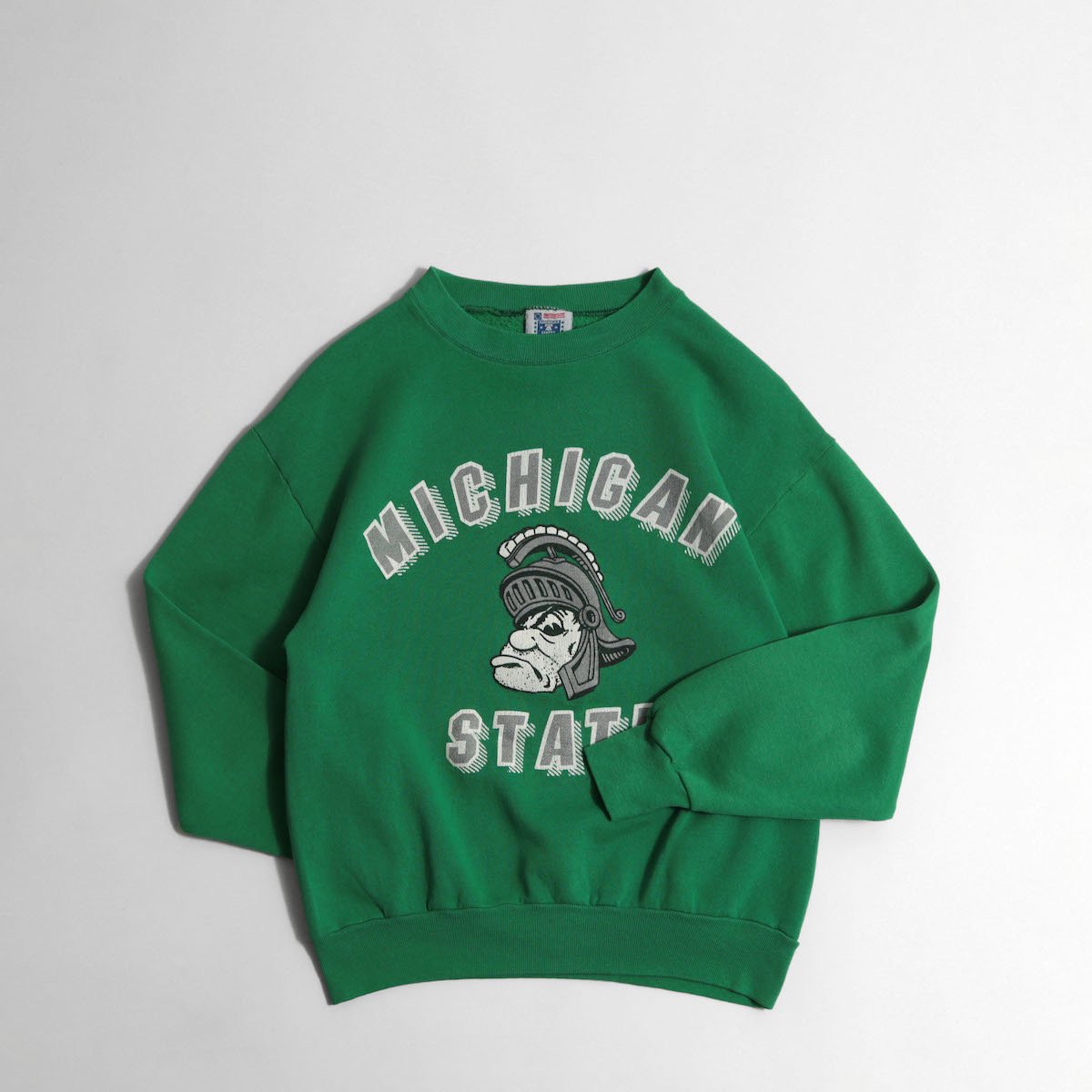 レディース] 1990s MICHIGAN STATE カレッジプリント スウェット グリーン