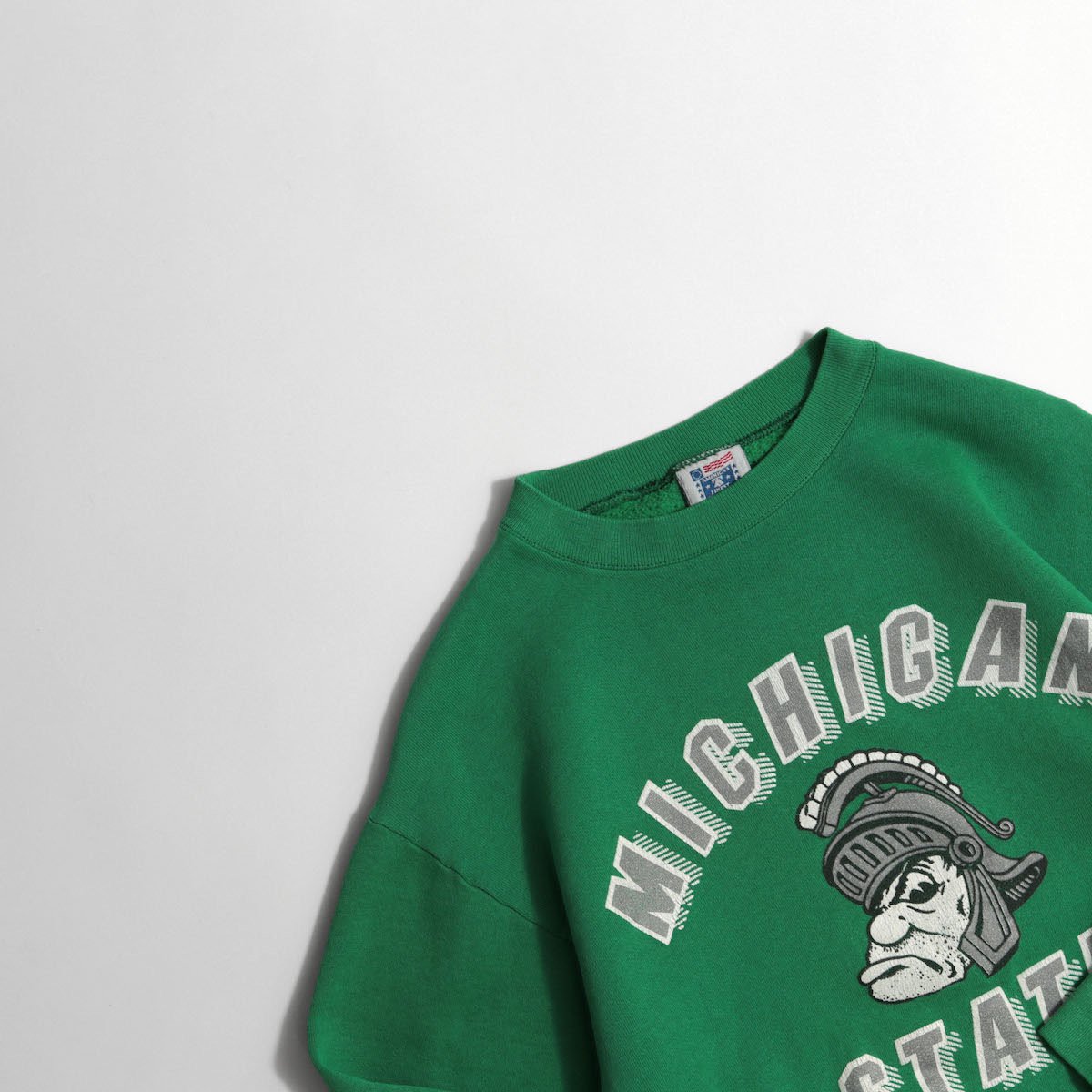 レディース] 1990s MICHIGAN STATE カレッジプリント スウェット グリーン