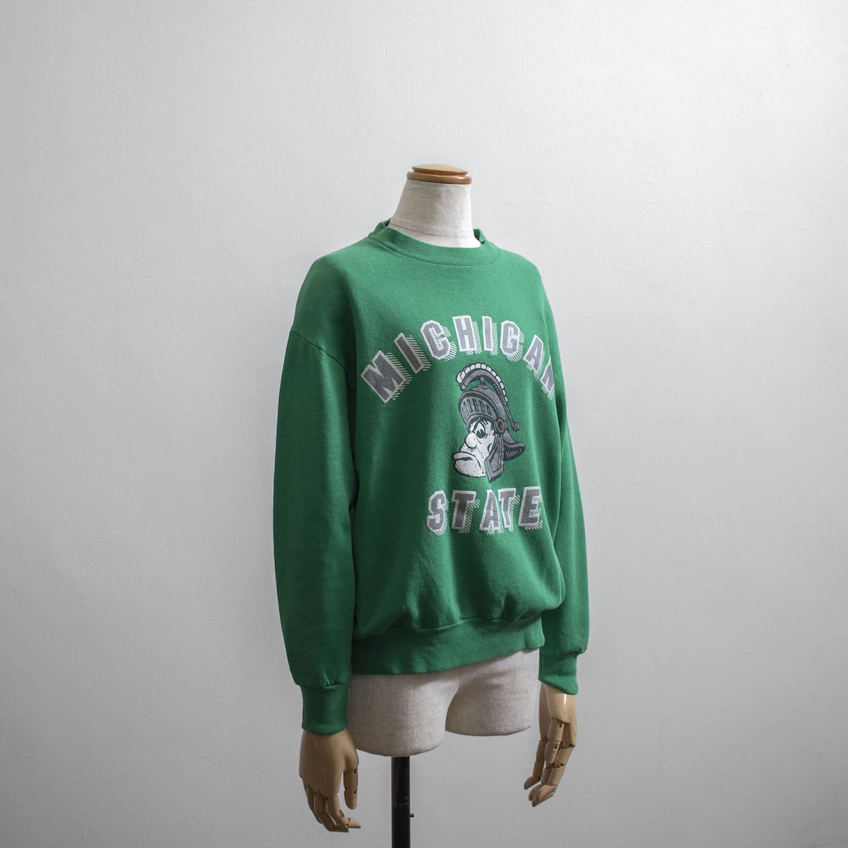 レディース] 1990s MICHIGAN STATE カレッジプリント スウェット グリーン