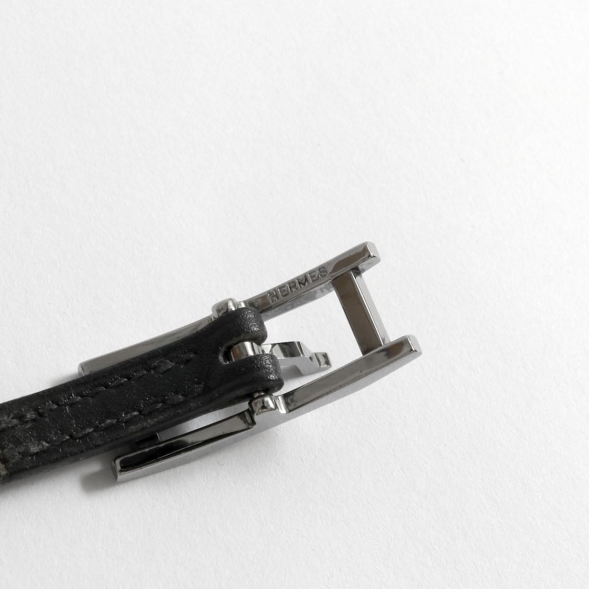 HERMES レザーブレスレット 4連 ブラック レディース] エルメス 4連 レザーブレスレット ブラック [HERMES]