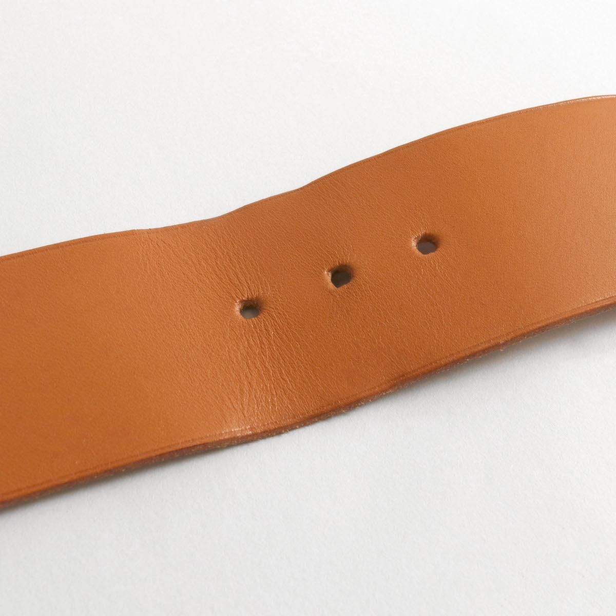 超美品】HERMES ブラウンレザーバングル 箱付き