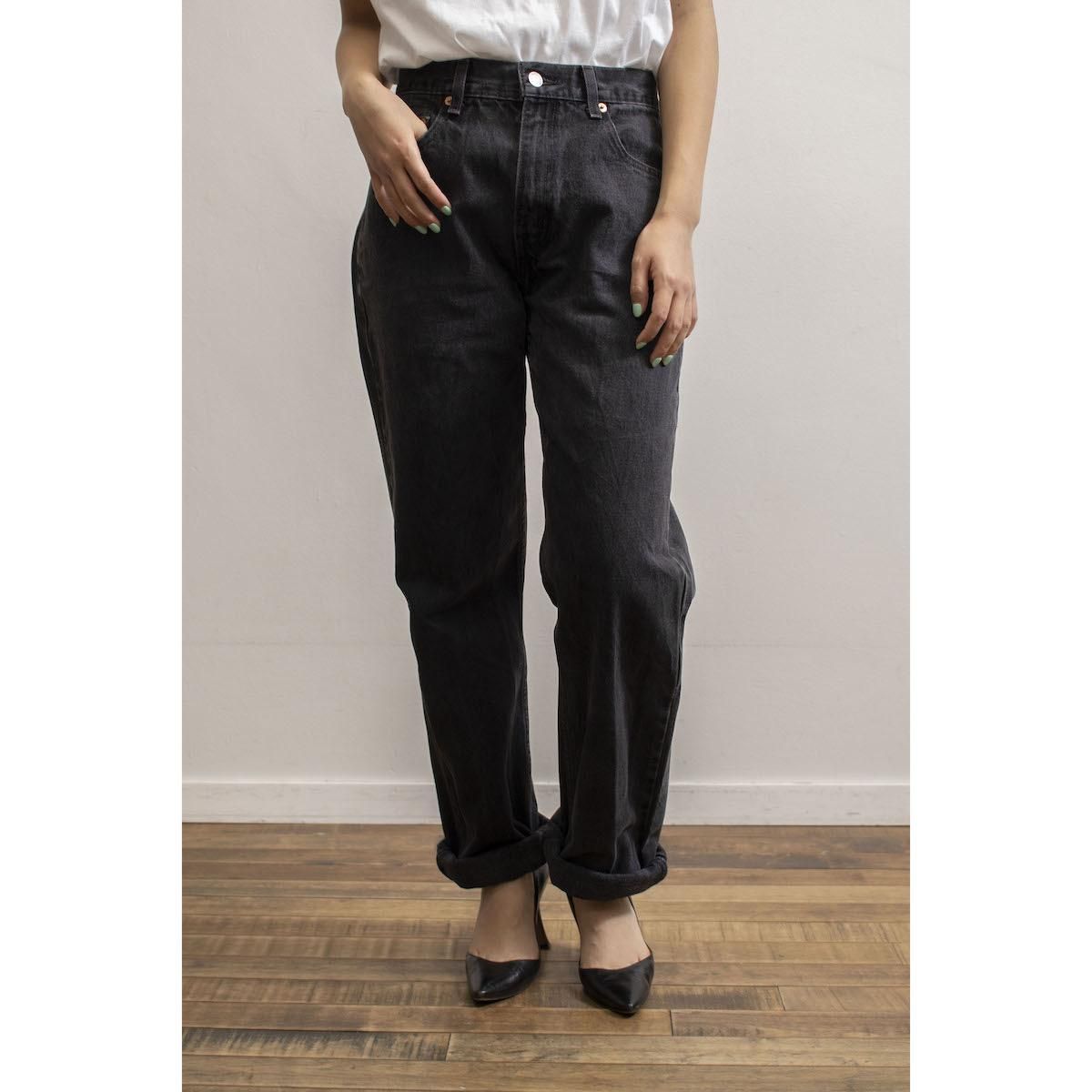 レディース] ユーズド リーバイス 505 デニムパンツ ブラック w30