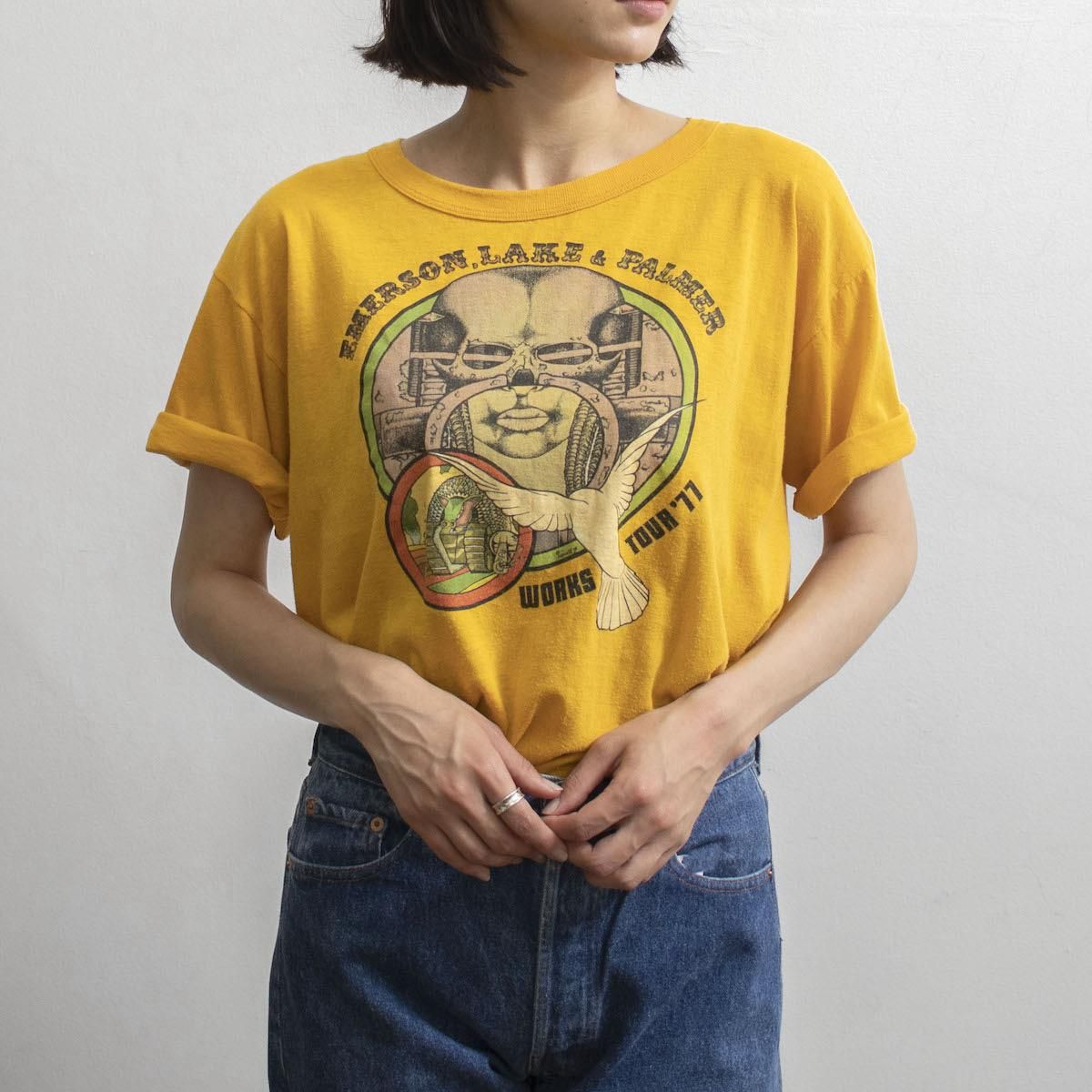 レディース] 1970s ヴィンテージ USA製 EMERSON LAKE&PALMER バンドT