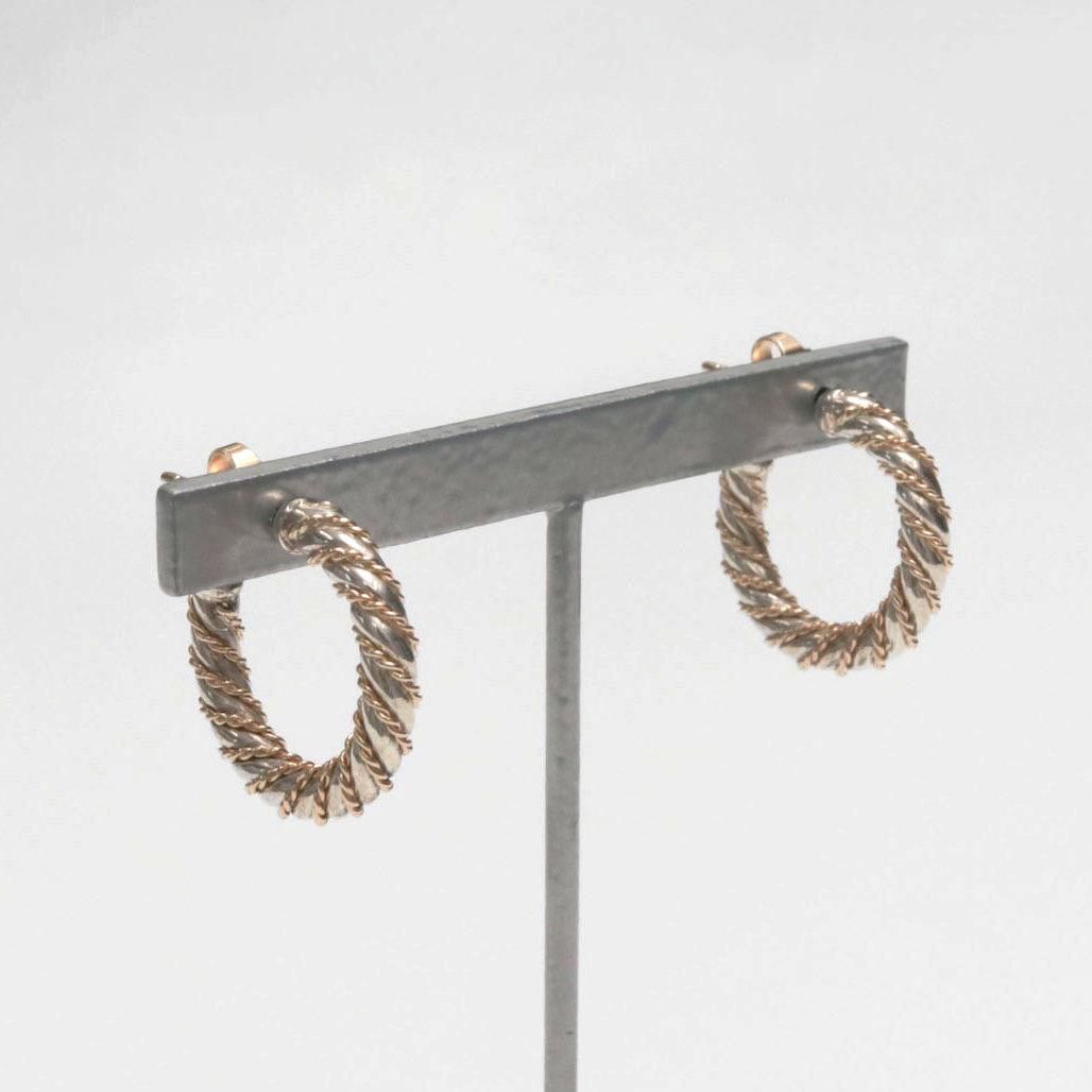 TIFFANY&Co.ティファニー ツイストロープピアス シルバー×ゴールド TIFFANY&Co.ティファニー ツイストロープピアス シルバー×ゴールド