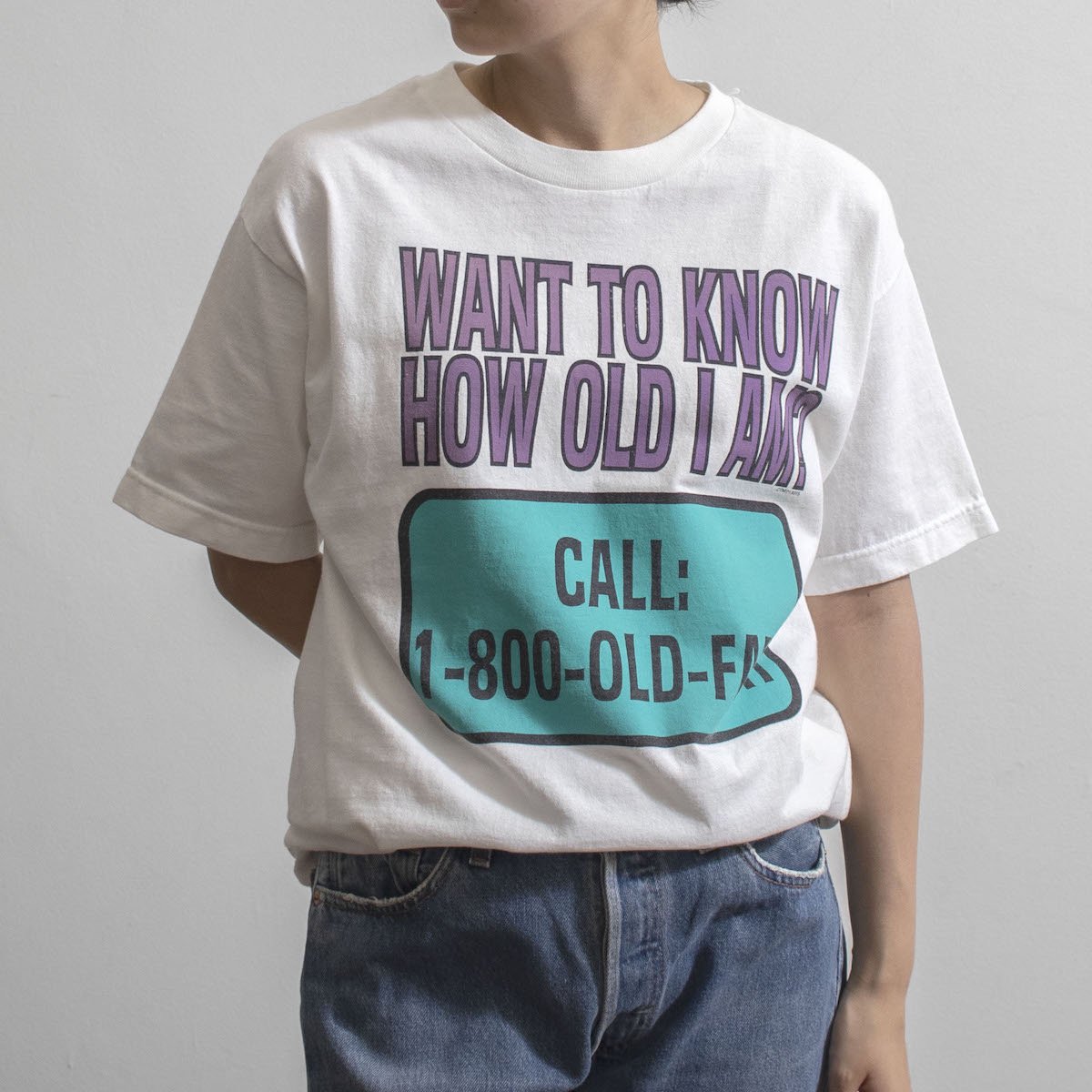 レディース] 1990s~ メッセージ プリントTシャツ ホワイト 1080-26