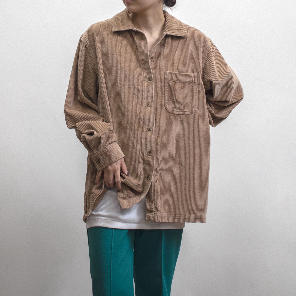 90s LLBean コーデュロイシャツ ジャケット 女子 vintage