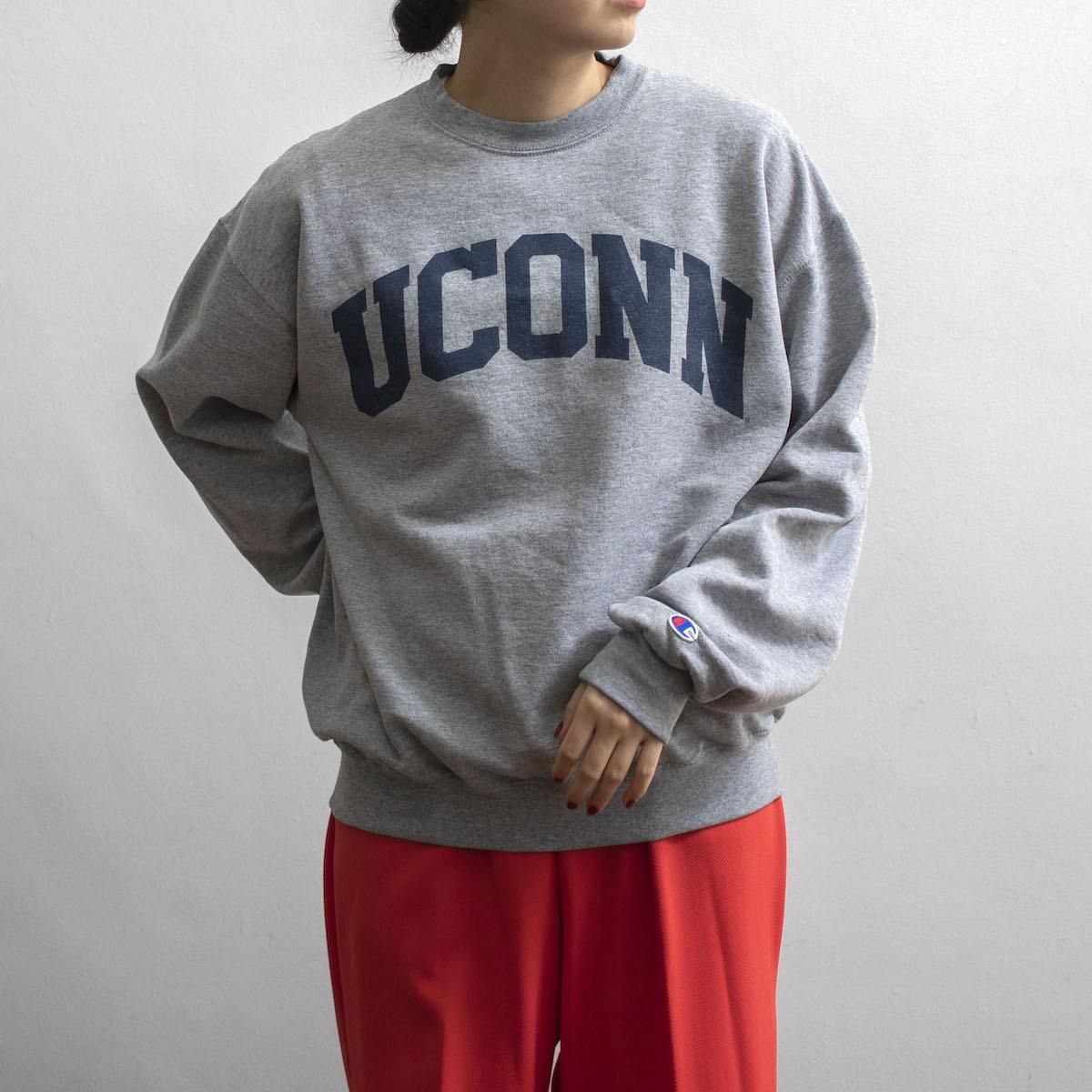 レディース 1990s チャンピオン オーバーサイズ Uconn カレッジプリントスウェット グレー Champion 21 13