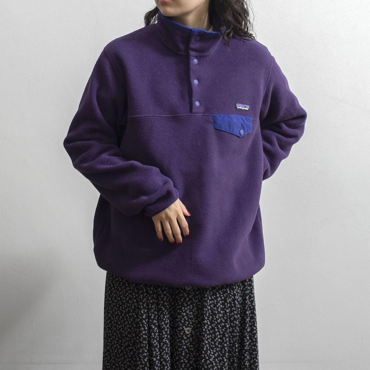 Patagonia フリース スナップT 紫 パープル パタゴニア