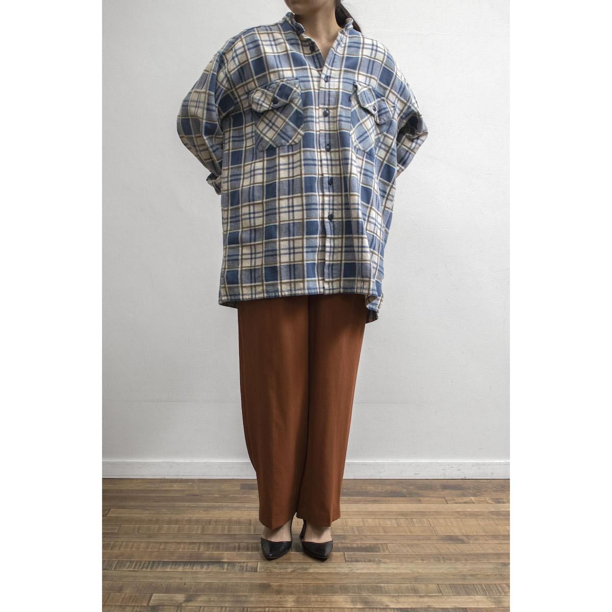 レディース] リーバイス ビッグサイズ タータンチェック バンドカラー