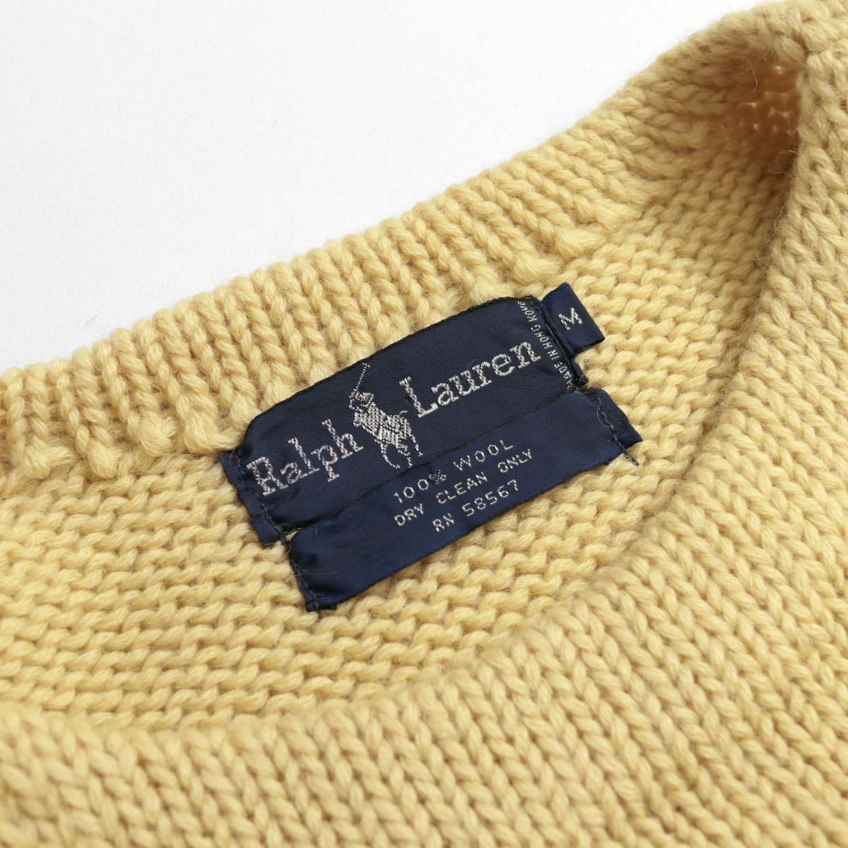 レディース] 1990s ラルフローレン ボートネックニット クリーム