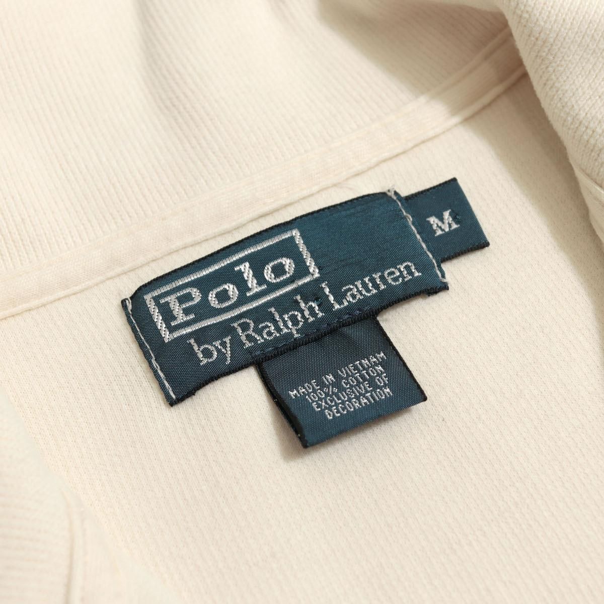 レディース] ラルフローレン ビッグサイズ モックネック ハーフジップトップス オフホワイト [Ralph Lauren] 3221-1
