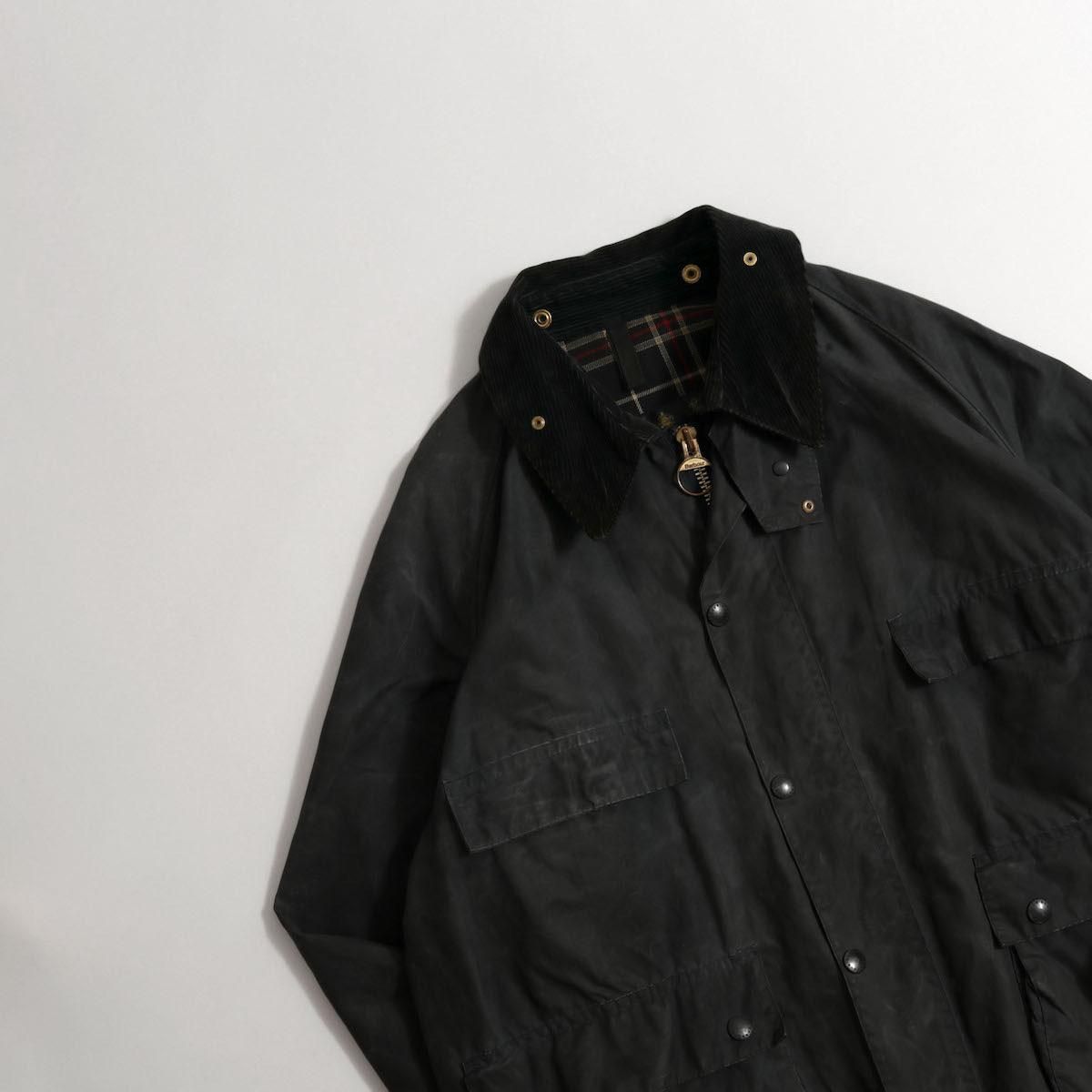 Barbour Bedale オイルドジャケットブラックヴィンテージ レディース] 1980s ヴィンテージ バブアー ビデイル オイルド