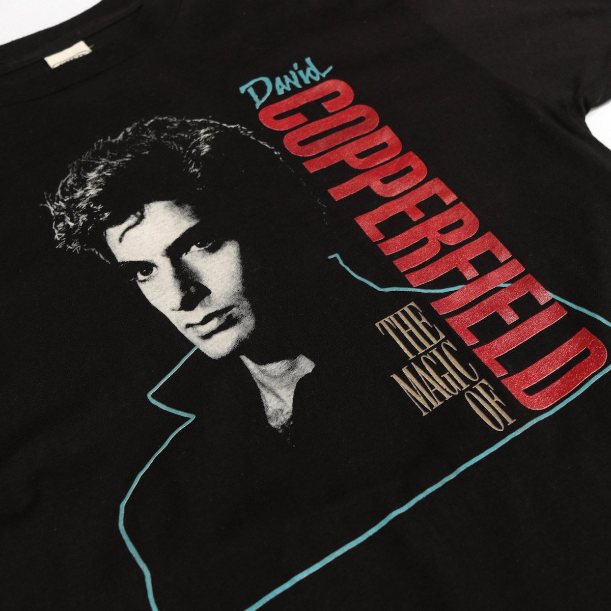 レディース] 1980s ヴィンテージ USA製 デビッド・カッパーフィールド プリントTシャツ ブラック 7140-12