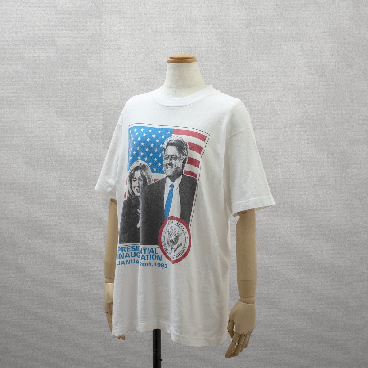 レディース] 1990s USA製 クリントン大統領 ヒラリー プリントTシャツ