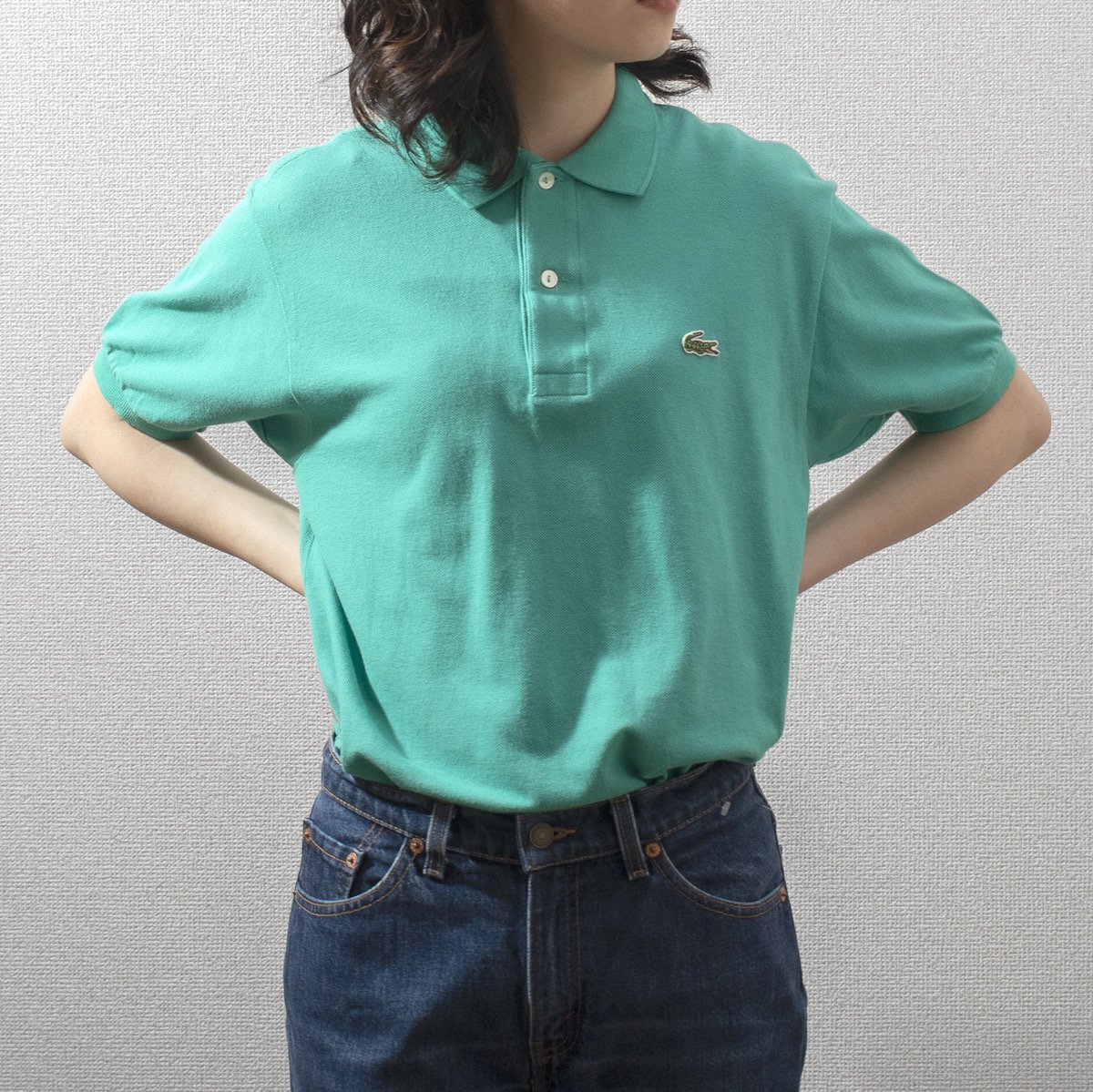 MadeinF【ヴィンテージ】90s LacosteポロシャツTiffany blueラコステ 