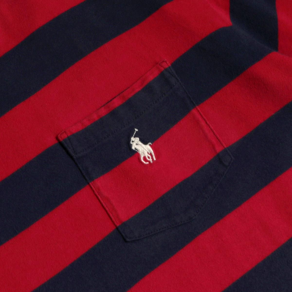 レディース] ラルフローレン ボーダーTシャツ ポケット レッド
