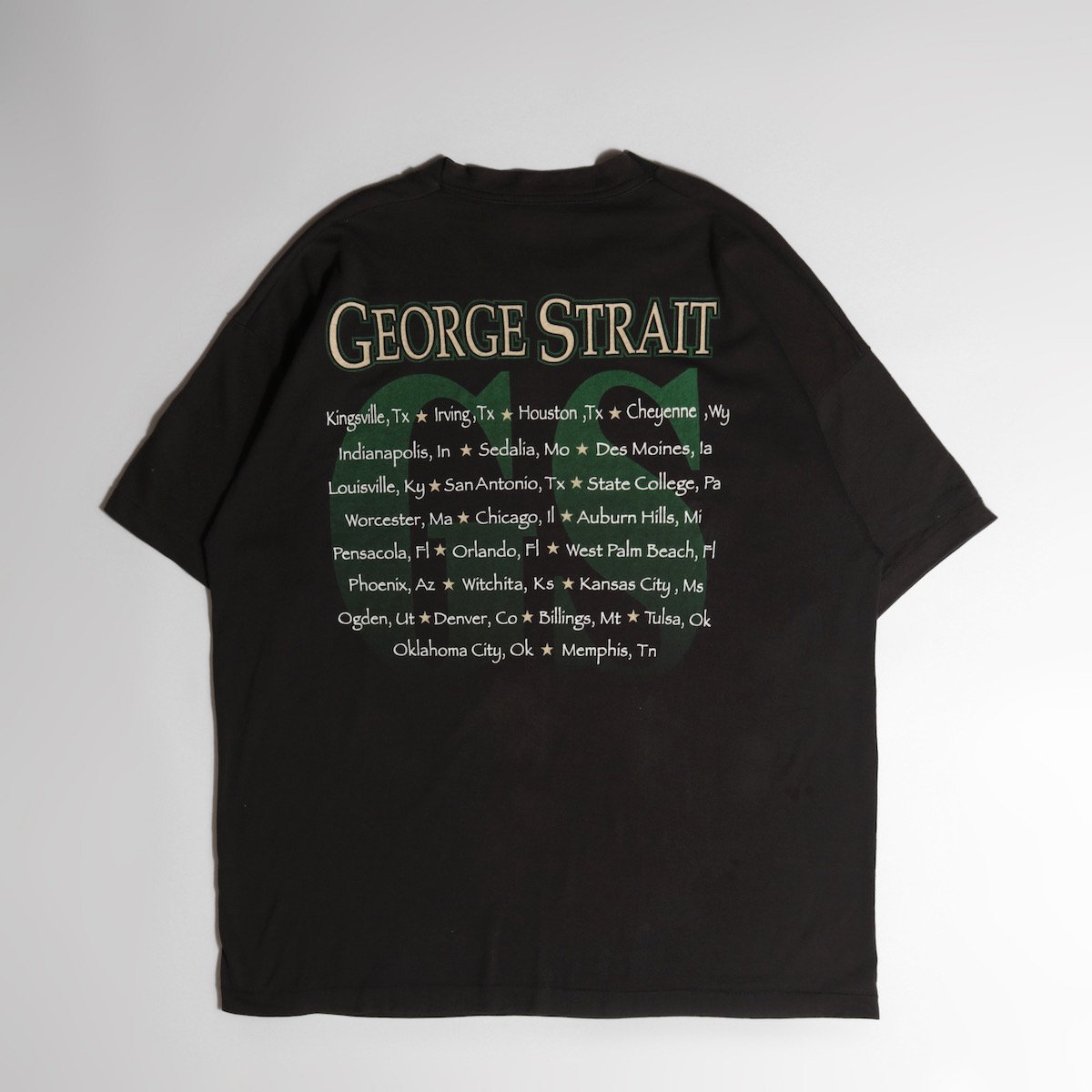 [レディース] 1990s ヴィンテージ USA製 ビッグサイズ ジョージ・ストレイト プリントTシャツ ブラック