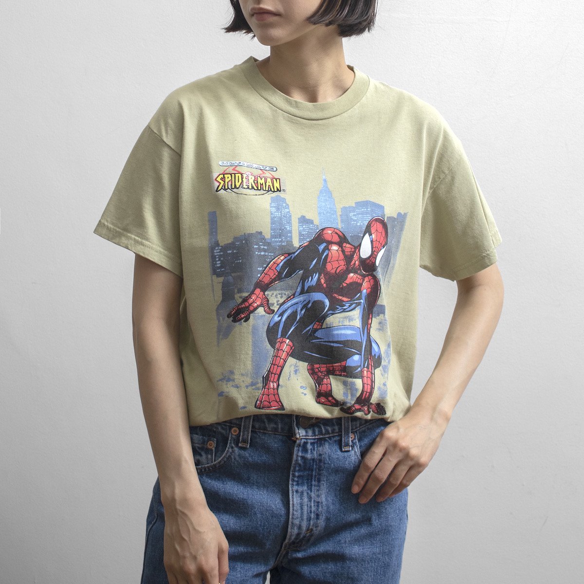希少】90s Spiderman スパイダーマン Tシャツ マーベル-