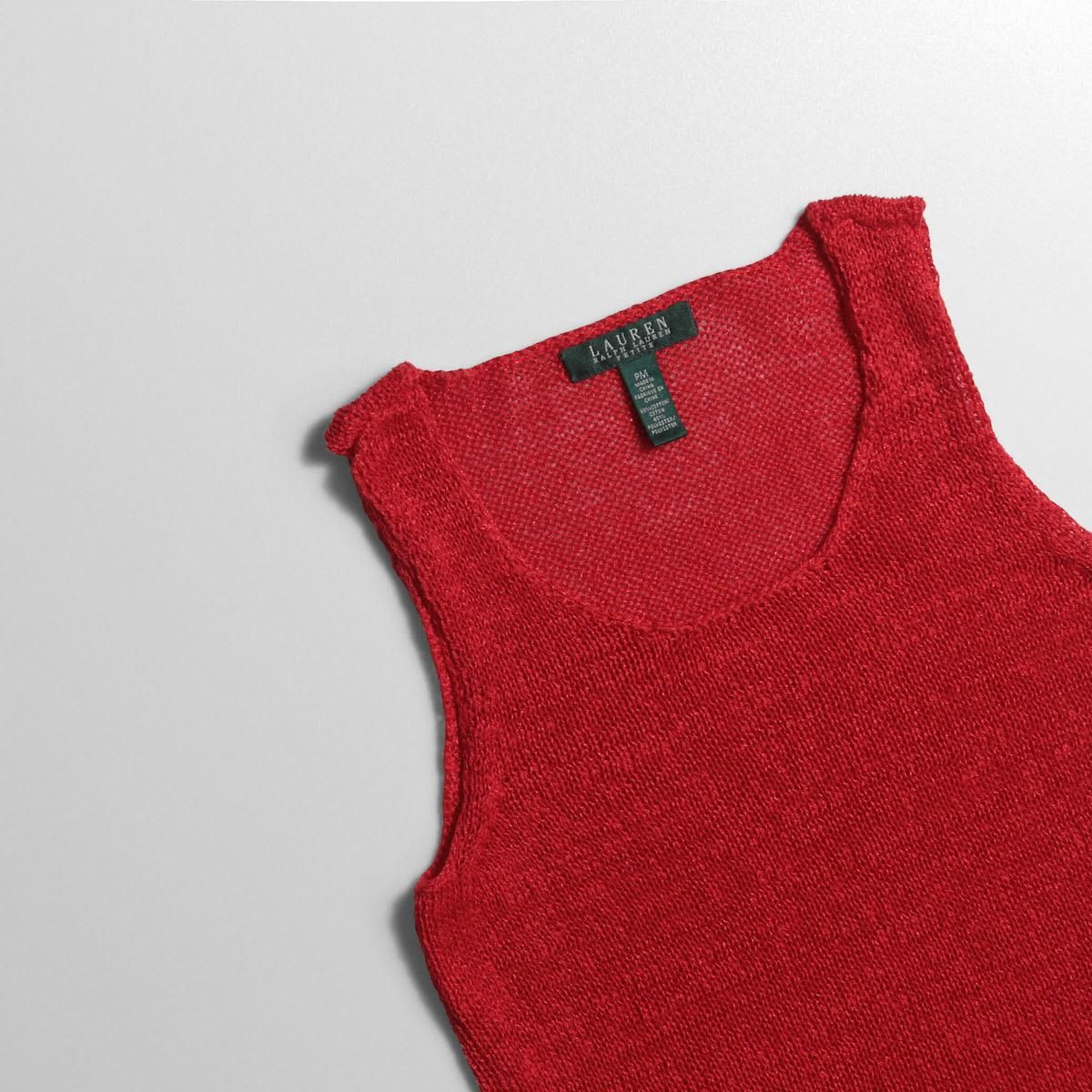 レディース] ラルフローレン サマーニット タンクトップ レッド [Ralph