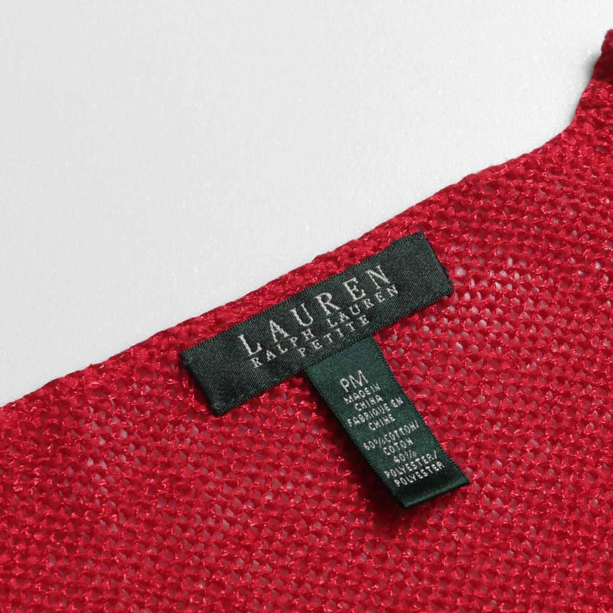【美品】ラルフローレン ニットタンクトップ Mサイズ ノースリーブ POLO RALPH LAUREN(ポロラルフローレン) ニット