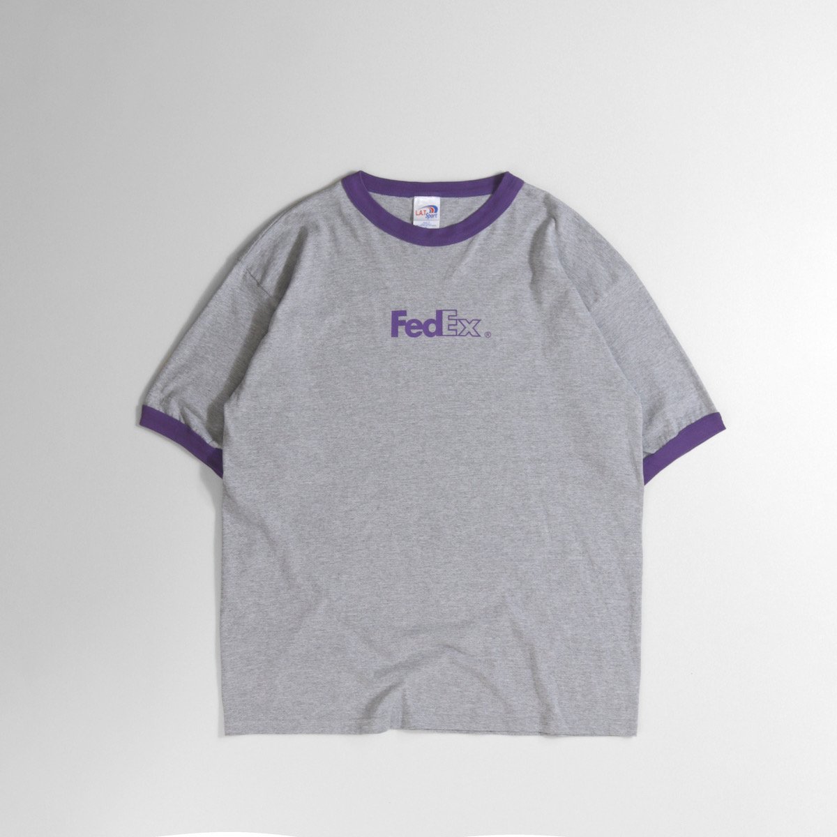 レディース] ビッグサイズ FedEx 企業 ロゴプリント リンガーTシャツ