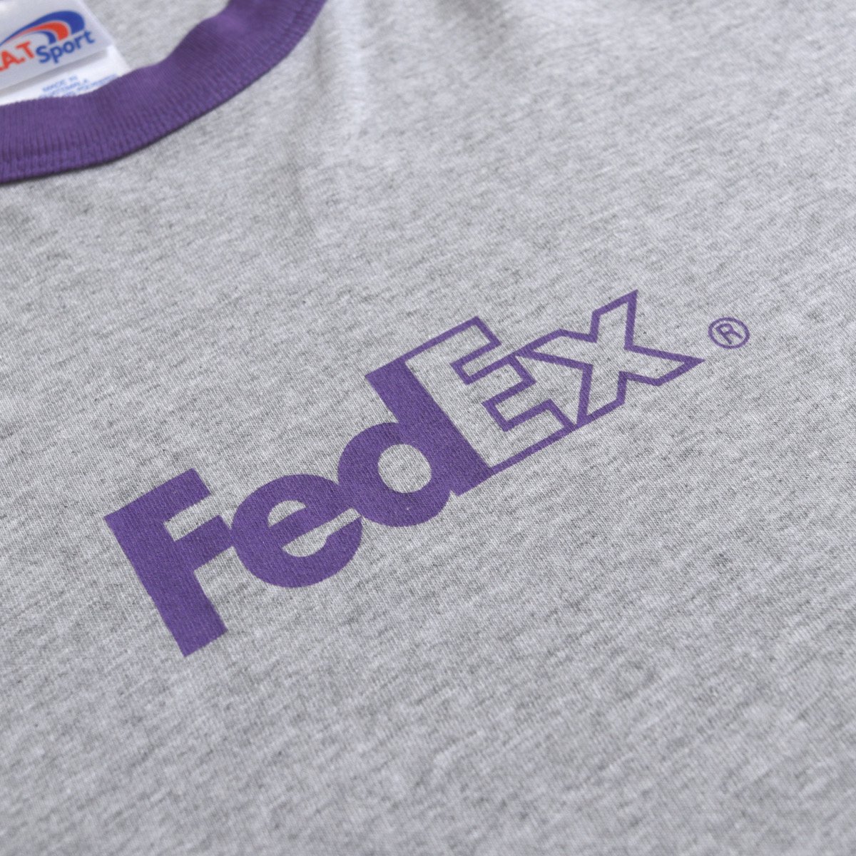 レディース] ビッグサイズ FedEx 企業 ロゴプリント リンガーTシャツ ...
