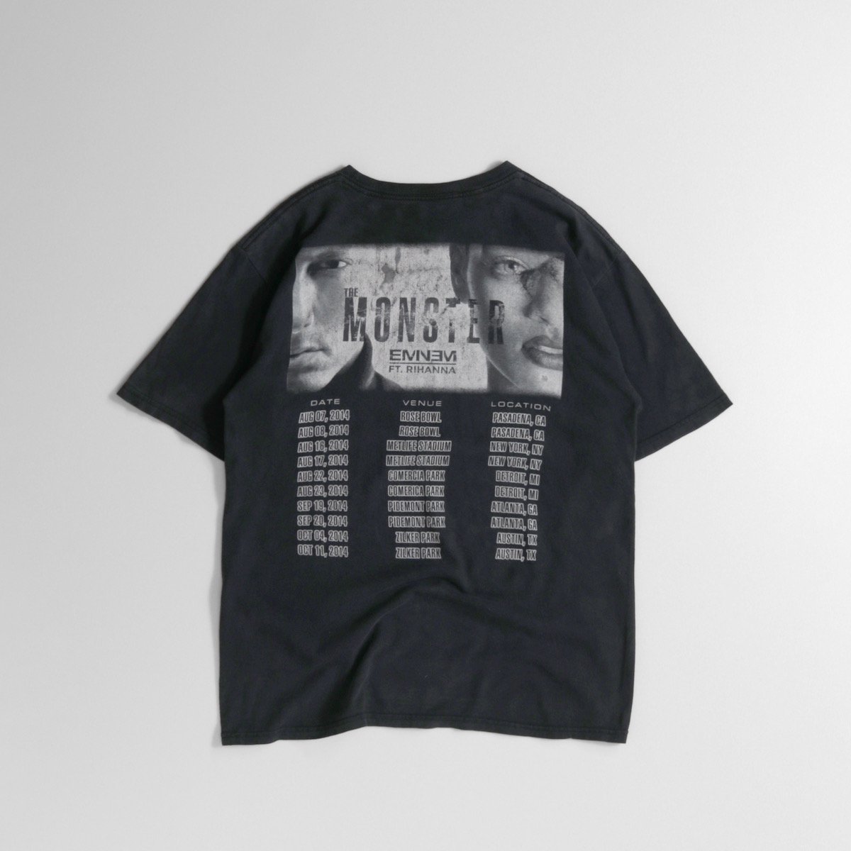 EMINEM x RIHANNA 2014 ツアー プリントロゴ Ｔシャツ-