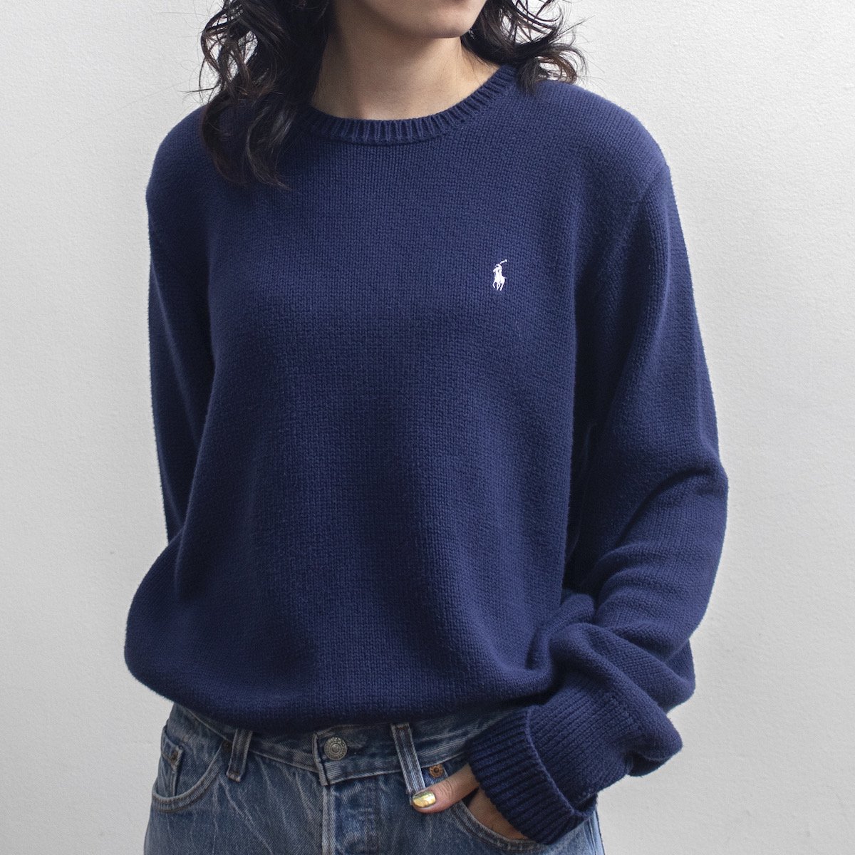 [レディース] ラルフローレン コットンニット ブルー [Ralph Lauren]