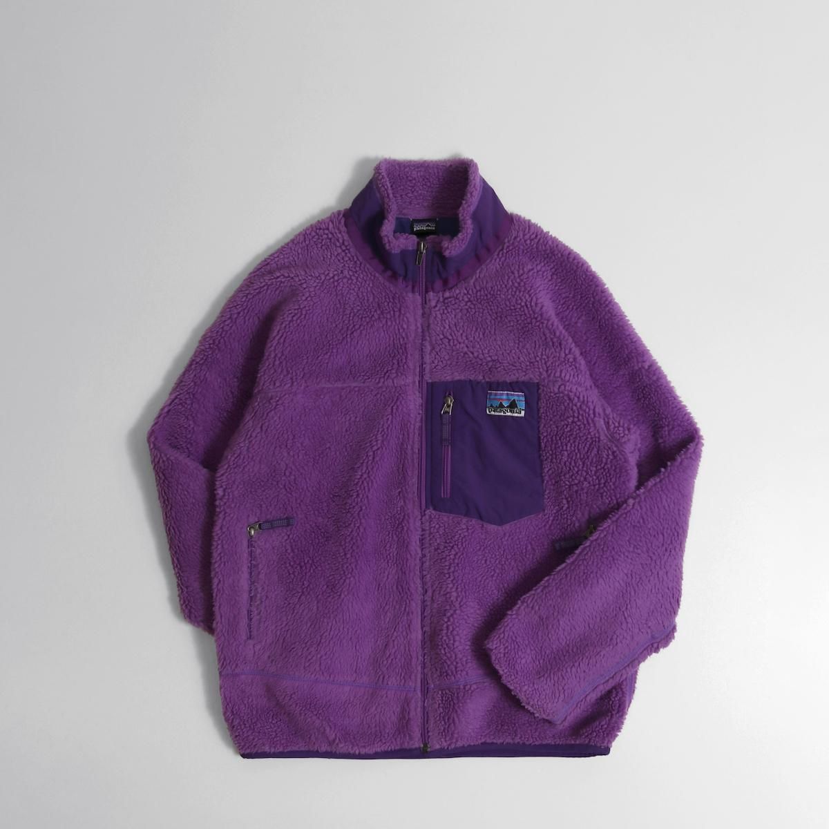 限定完売！patagonia パタゴニアレトロXジャケット/キッズLパープル紫レディース