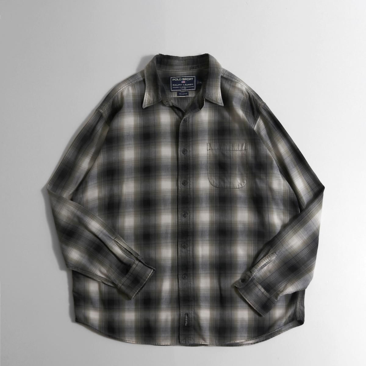 希少 90s Polo Sport ombre check shirt オンブレ（ポロスポーツ 
