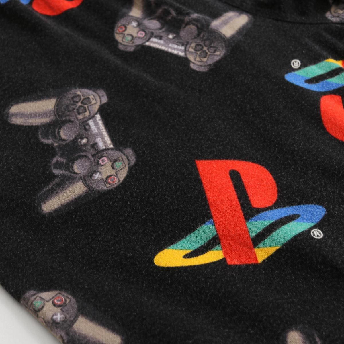 [レディース] ユーズド Play Station ゲーム パジャマパンツ 総柄 ブラック