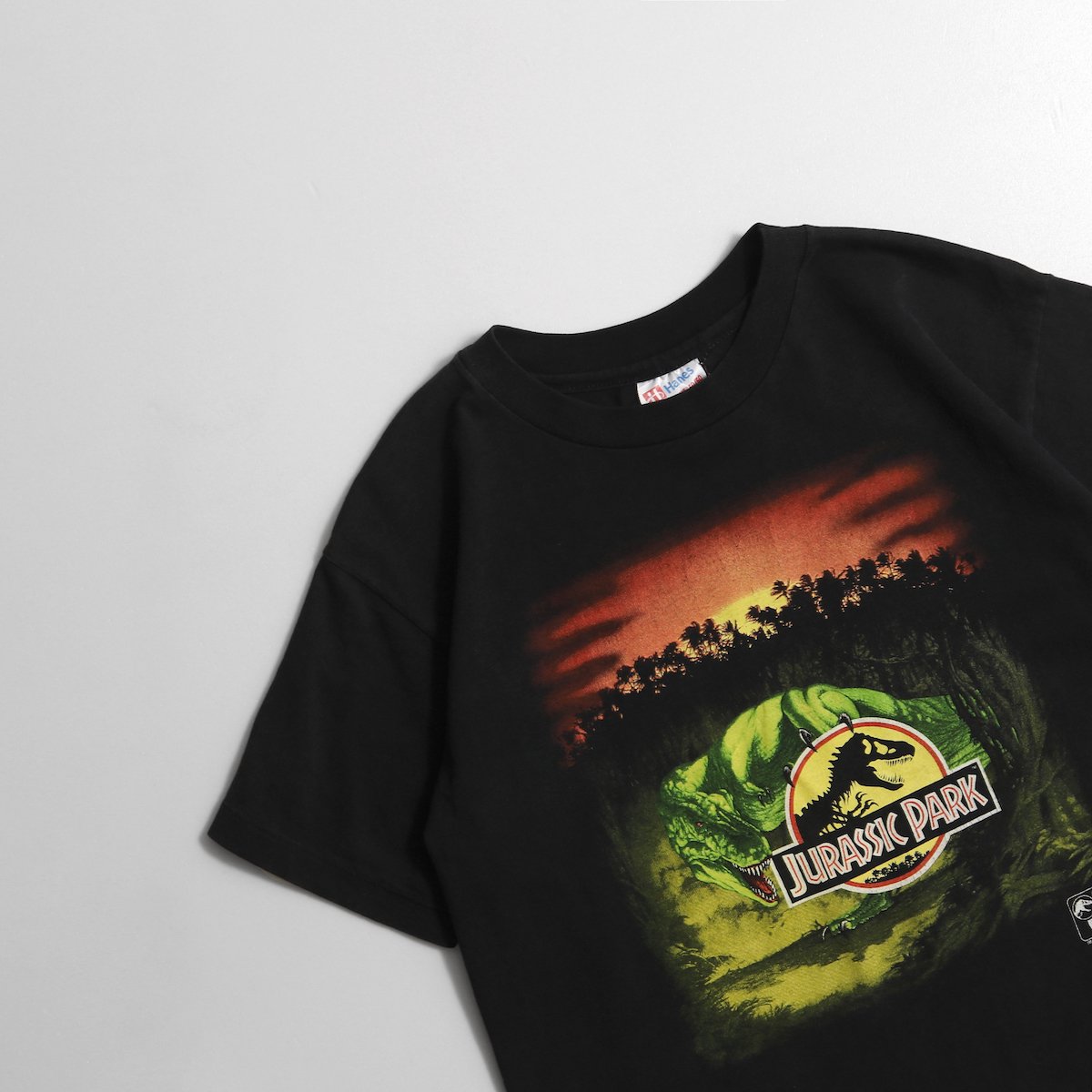 [レディース] 1990s ヴィンテージ ジュラシックパーク プリントTシャツ ブラック 6140-24