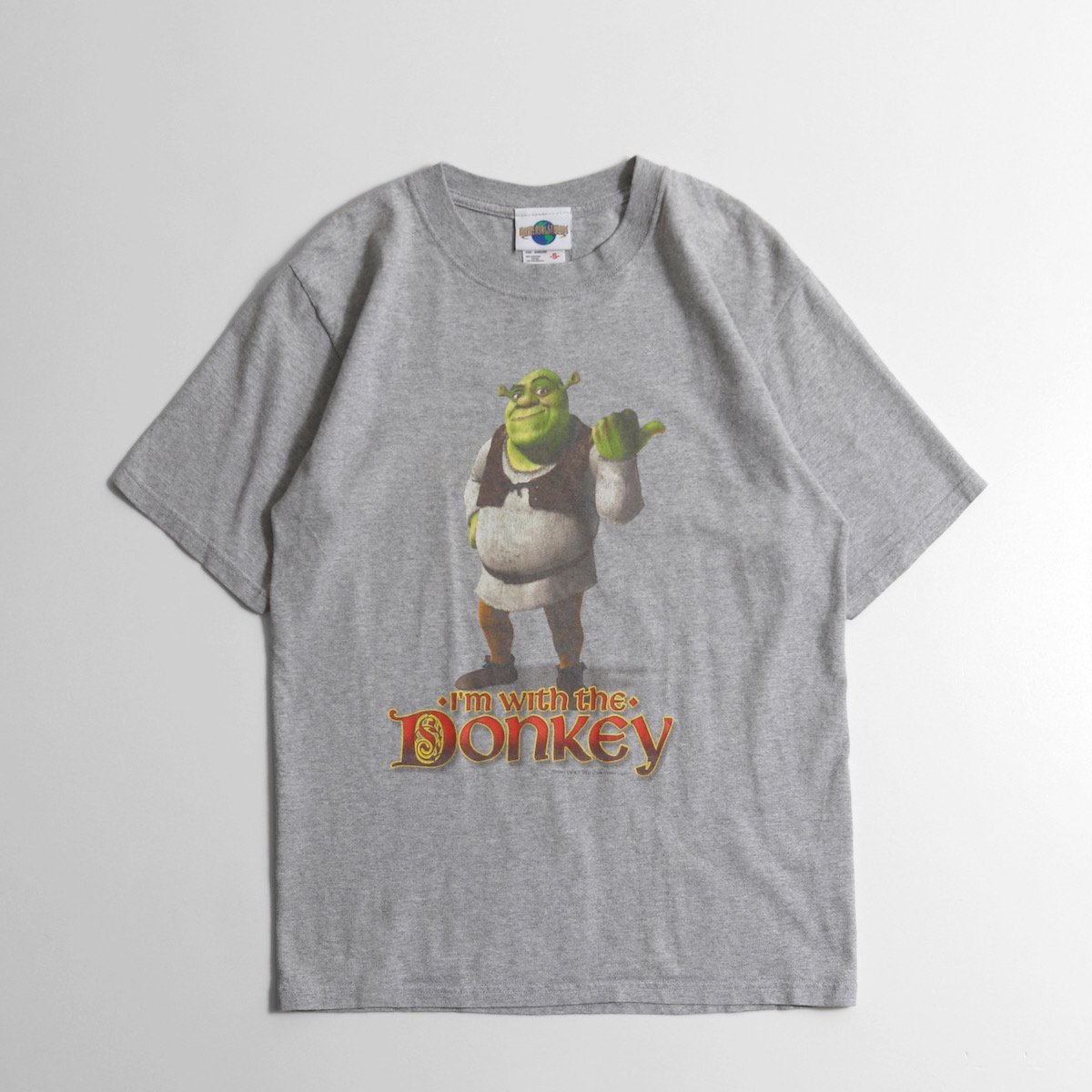 [レディース] ユーズド USA製 シュレック プリントTシャツ 映画 グレー 6140-10